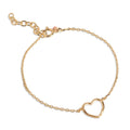 Organic Heart Bracelet - Gold