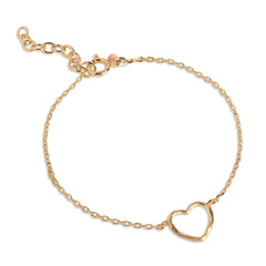 Organic Heart Bracelet - Gold