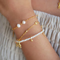 Perla Figaro Bracelet -  Figaro/Pearl