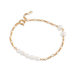 Perla Figaro Bracelet -  Figaro/Pearl