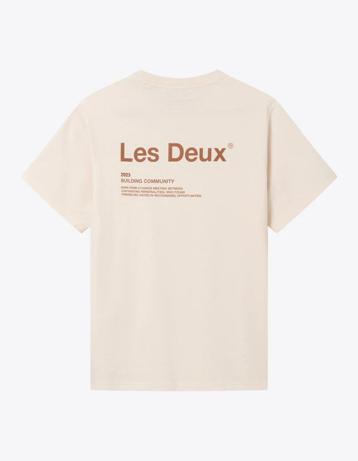 Brody T-Shirt - Ivory/Burnt Clay