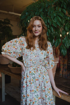 Cotton Slub Midi Dress - Delightful