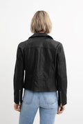 Calie Soft Leather Jacket - Black
