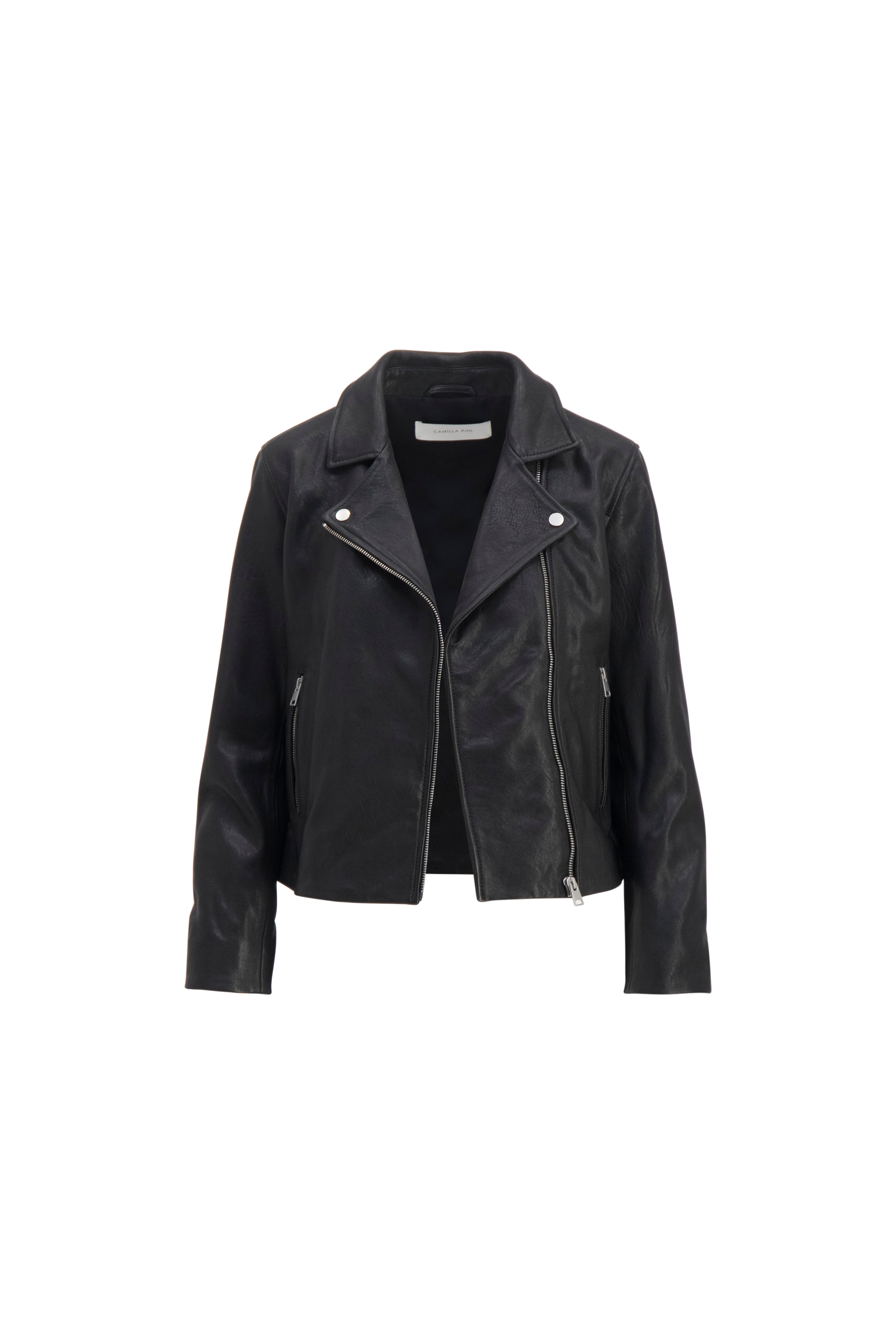 Calie Soft Leather Jacket - Black