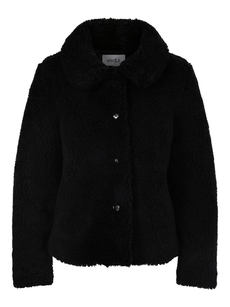 Anna Teddy Jacket - Black - Ella & il - Jakker - VILLOID.no