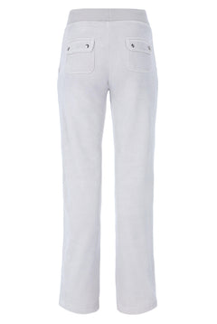 Del Ray Classic Velour Pant Pocket - Quite Gray