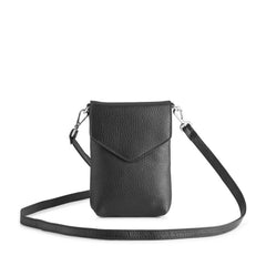 Carly Mobile Bag Grain - Black