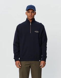 Cedric Half-Zip Sweatshirt - Dark Navy