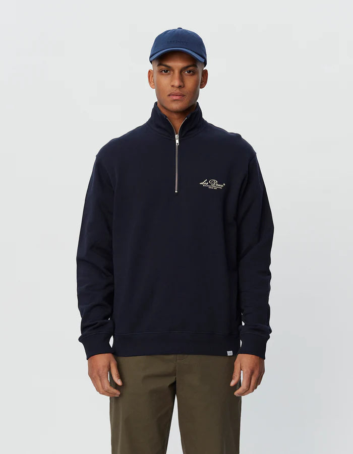 Cedric Half-Zip Sweatshirt - Dark Navy