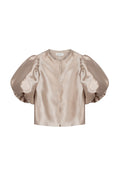 Cleo Puff Sleeve Blouse - Soft Beige