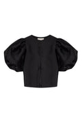 Cleo Puff Sleeve Blouse - Black