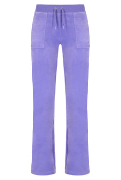 Del Ray Classic Velour Pant Pocket - Violet Tulip