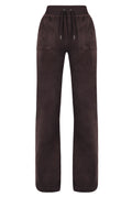 Del Ray Classic Velour Pant Pocket - Bitter Chocolate
