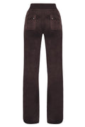 Del Ray Classic Velour Pant Pocket - Bitter Chocolate