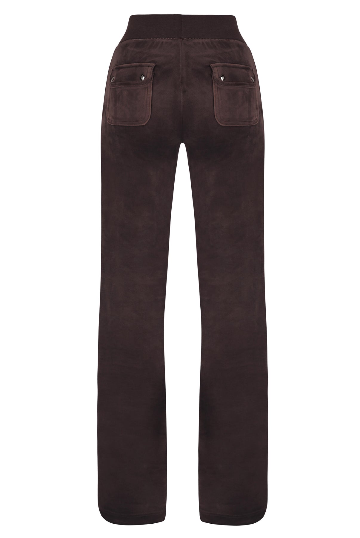 Del Ray Classic Velour Pant Pocket - Bitter Chocolate