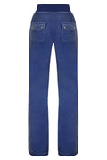 Del Ray Classic Velour Pant Pocket - Grey Blue