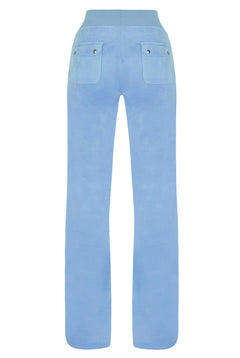 Del Ray Classic Velour Pant Pocket - Powder Blue