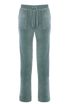 Del Ray Classic Velour Pant Pocket - Chinois Green