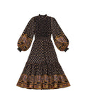 Décorated Poplin Midi Dress - Paisley