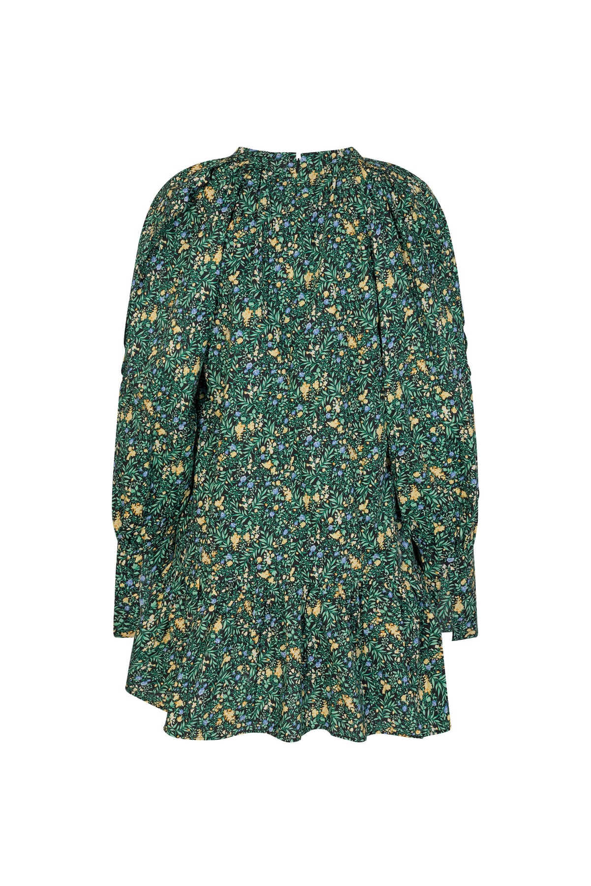 Sandra Scallop Dress - Black Flower Print