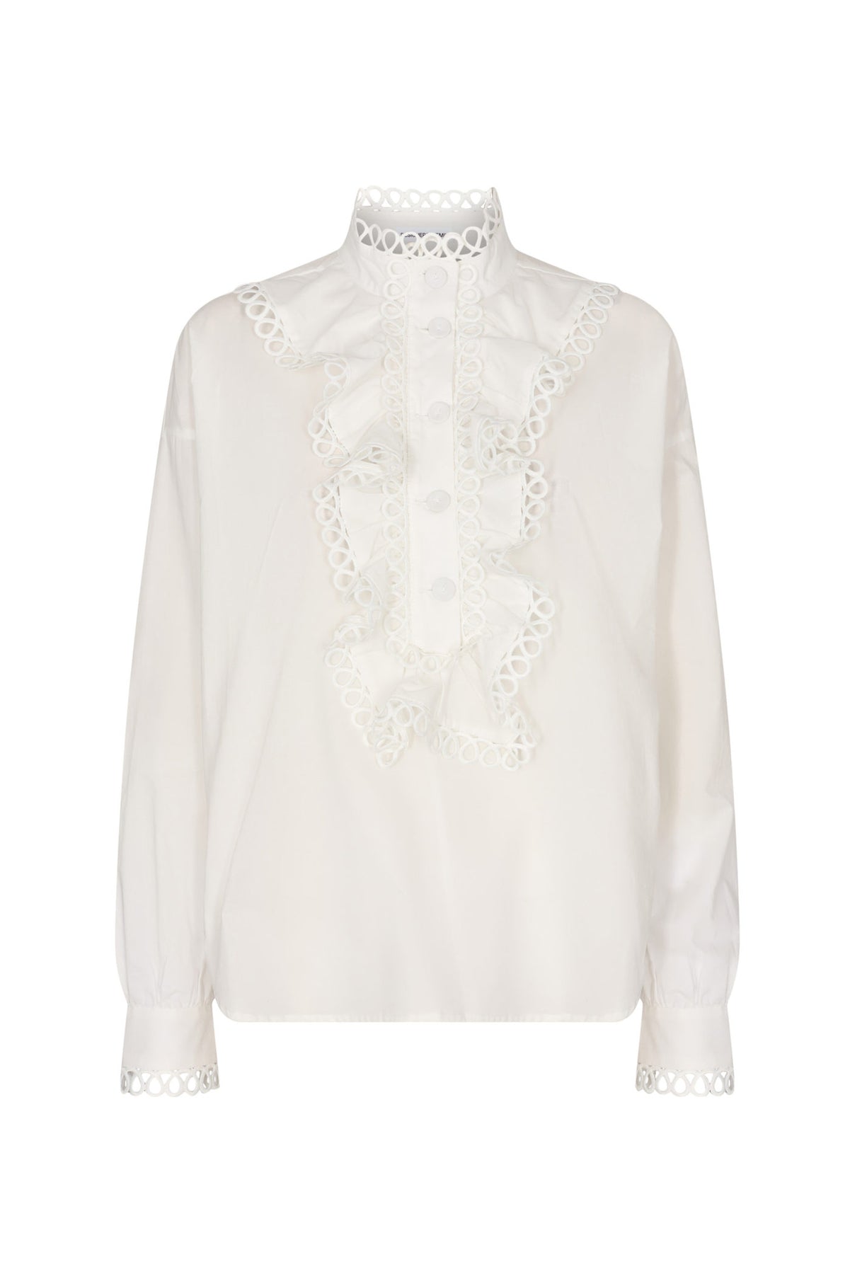 Sandrine Half Placket Shirt - Cream