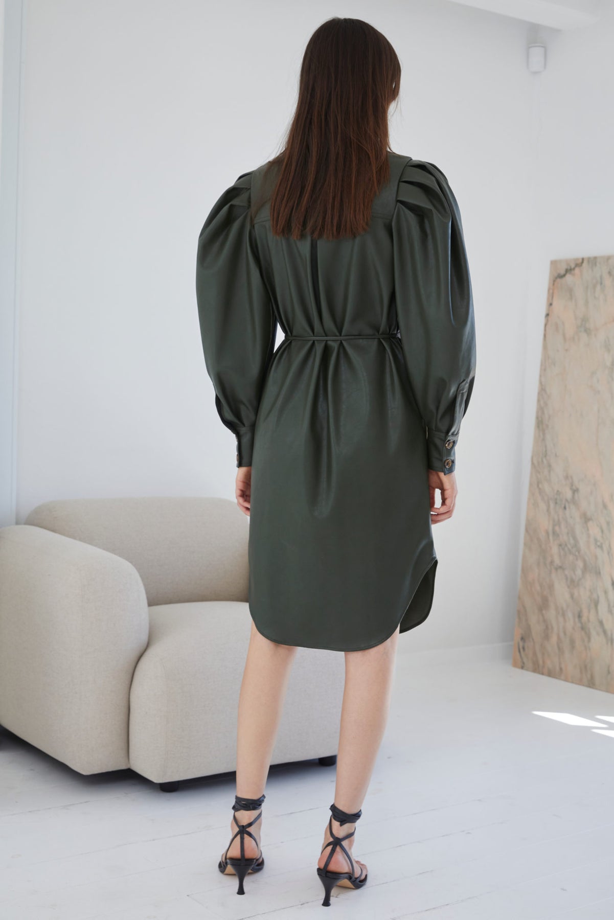 Marie Sleeve Dress - Olive