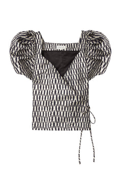 Ditte Blouse - Midnight Blue Metallic