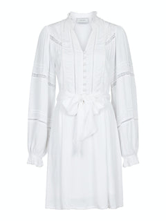 Ditte Satin Dress - White