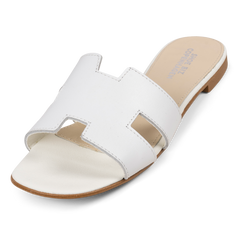 Claire Plain Leather - White