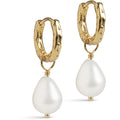 Significant Pearl Hoops - Gold