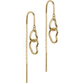 Organic Double Circle Earrings - Gold