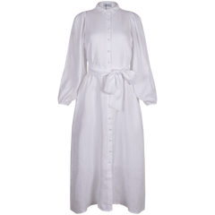 Josefin Linen Dress - White