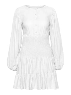 Martine Linen Dress - White