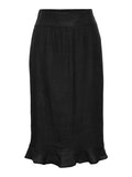 Franca Linen Skirt - Black