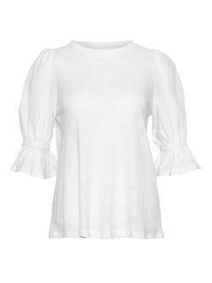 Janna Linen Top - White