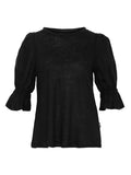 Janna Linen Top - Black