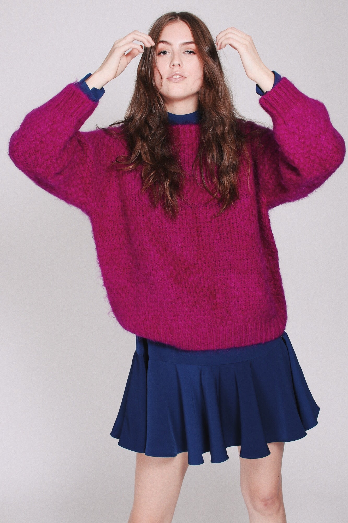 April Mohair Sweater - Bright Purple - Billie & Me - Gensere - VILLOID.no
