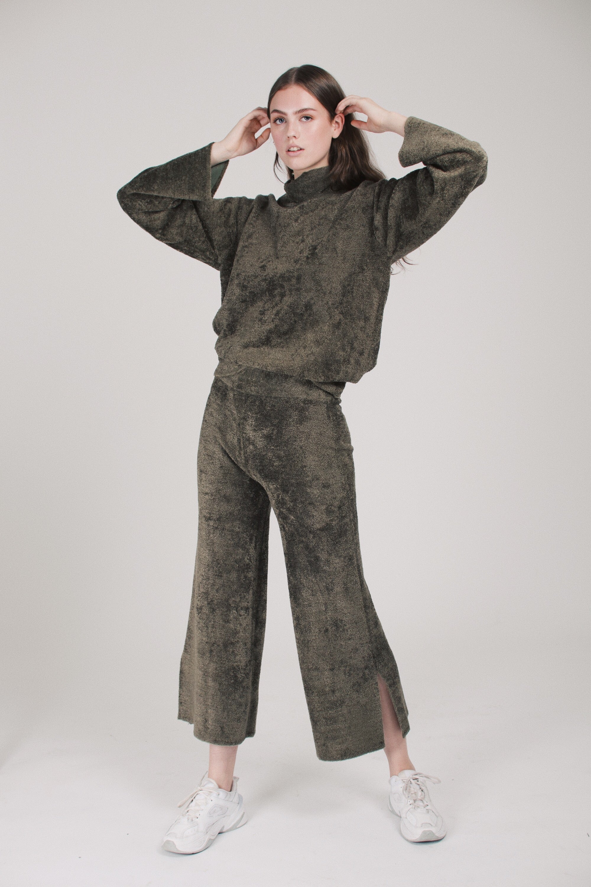 Soft knit pants - Olivine - MAUD - Bukser & Shorts - VILLOID.no