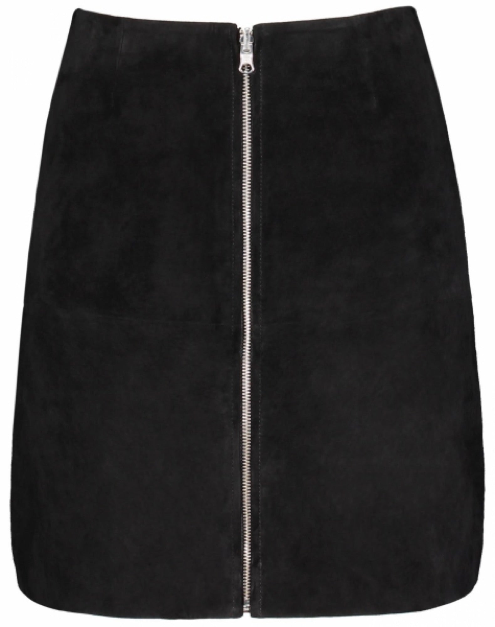 Leather Skirt - Black - MAUD - Skjørt - VILLOID.no