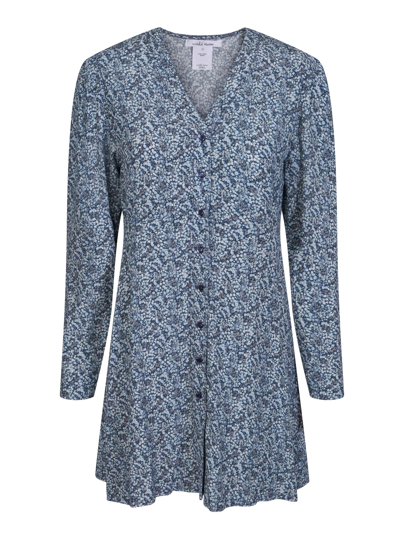 Ellen LS Short Dress - Midnight Petite Flower