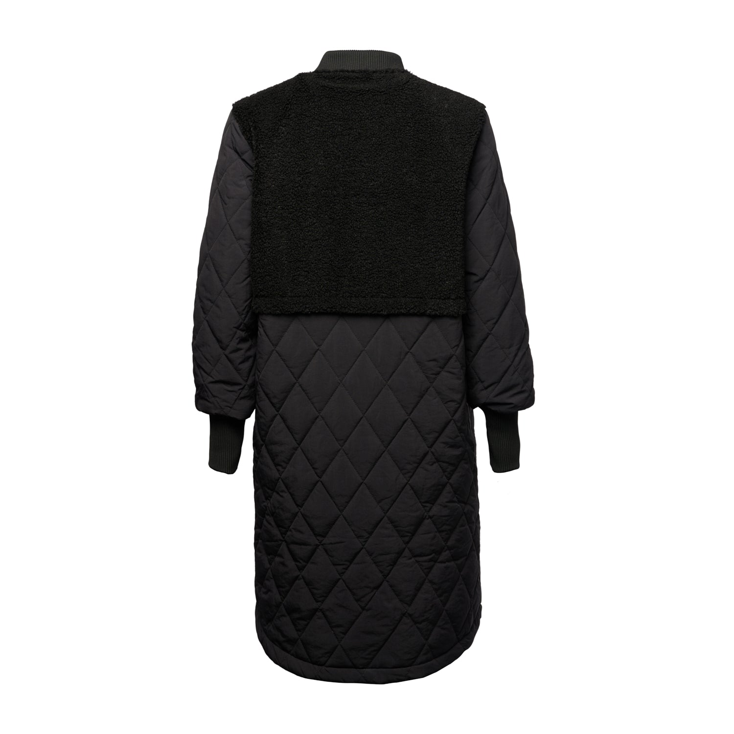 Etta Pile Coat Solid - Black