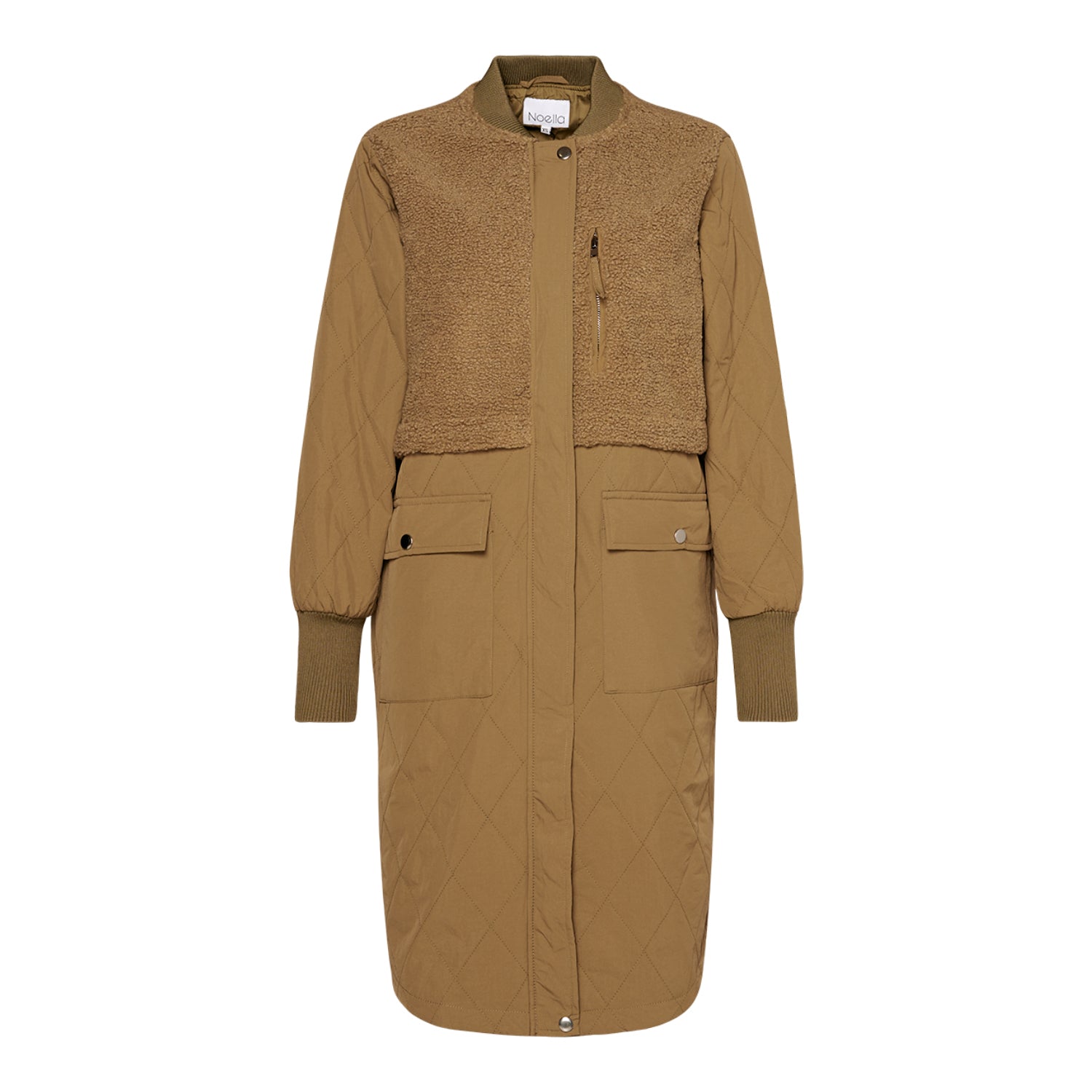 Etta Pile Coat Solid - Light Army
