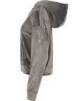 Cudrefin Cropped Zip Hoody Jacket - Iron Gate