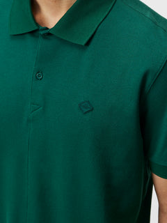 Rubi Slim Polo Shirt - Rain Forest
