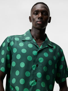 Elio Dot Print Shirt - Rain Forest