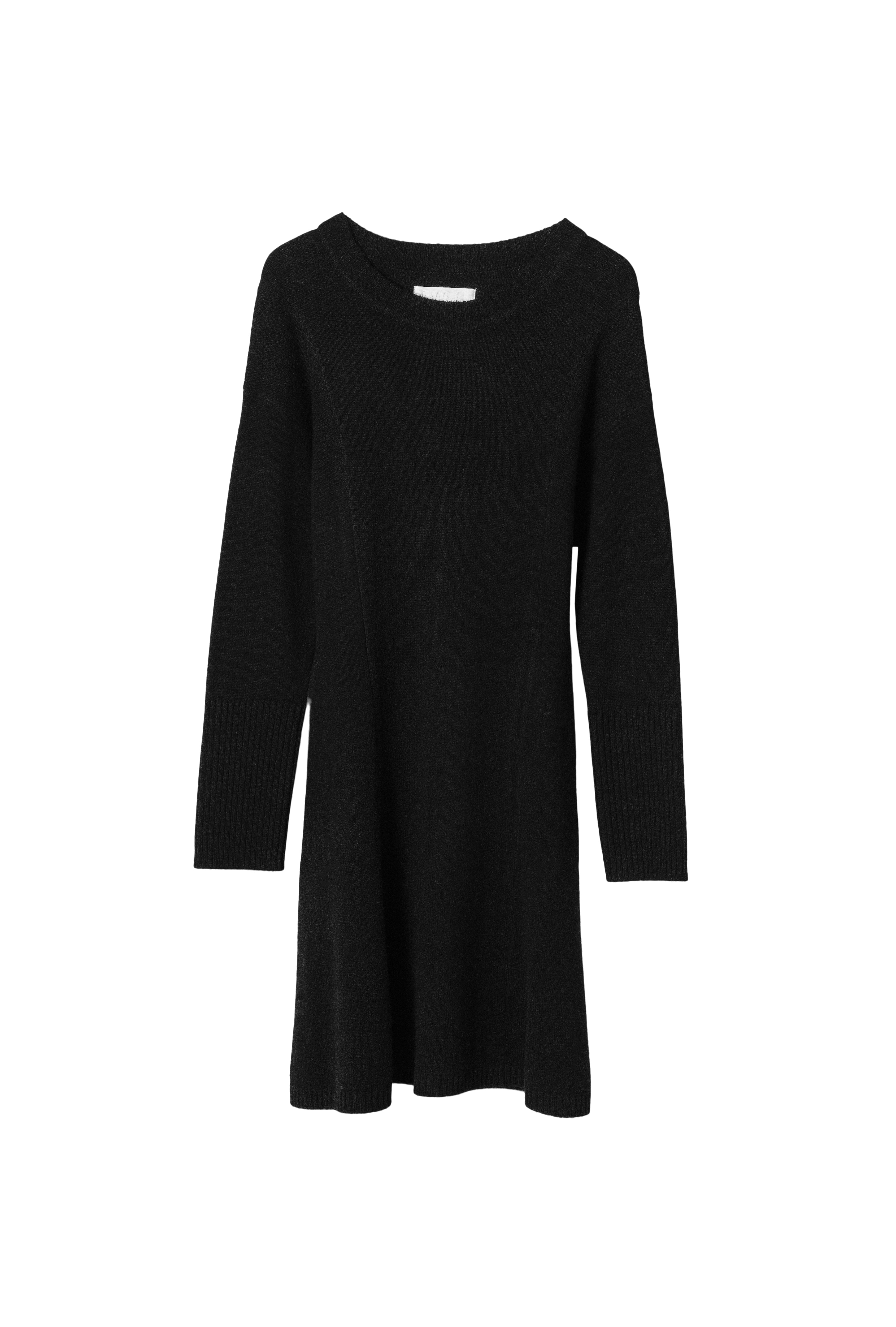 Oriental Poppies Knit Dress - Anthracite Black