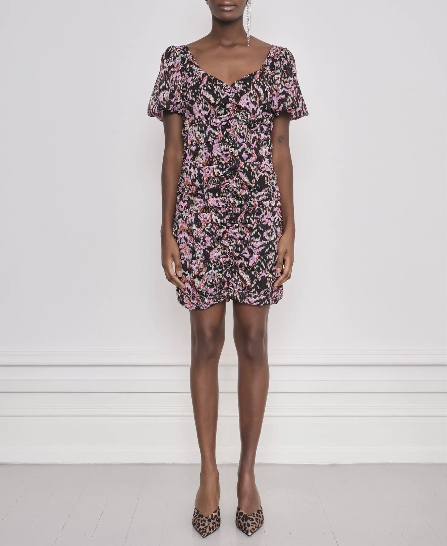Fabiola Lurex Short Dress - Graphic Art