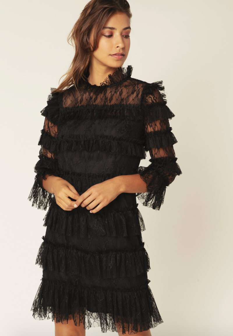 Carmine Mini Dress - Black - By Malina - Kjoler - VILLOID.no