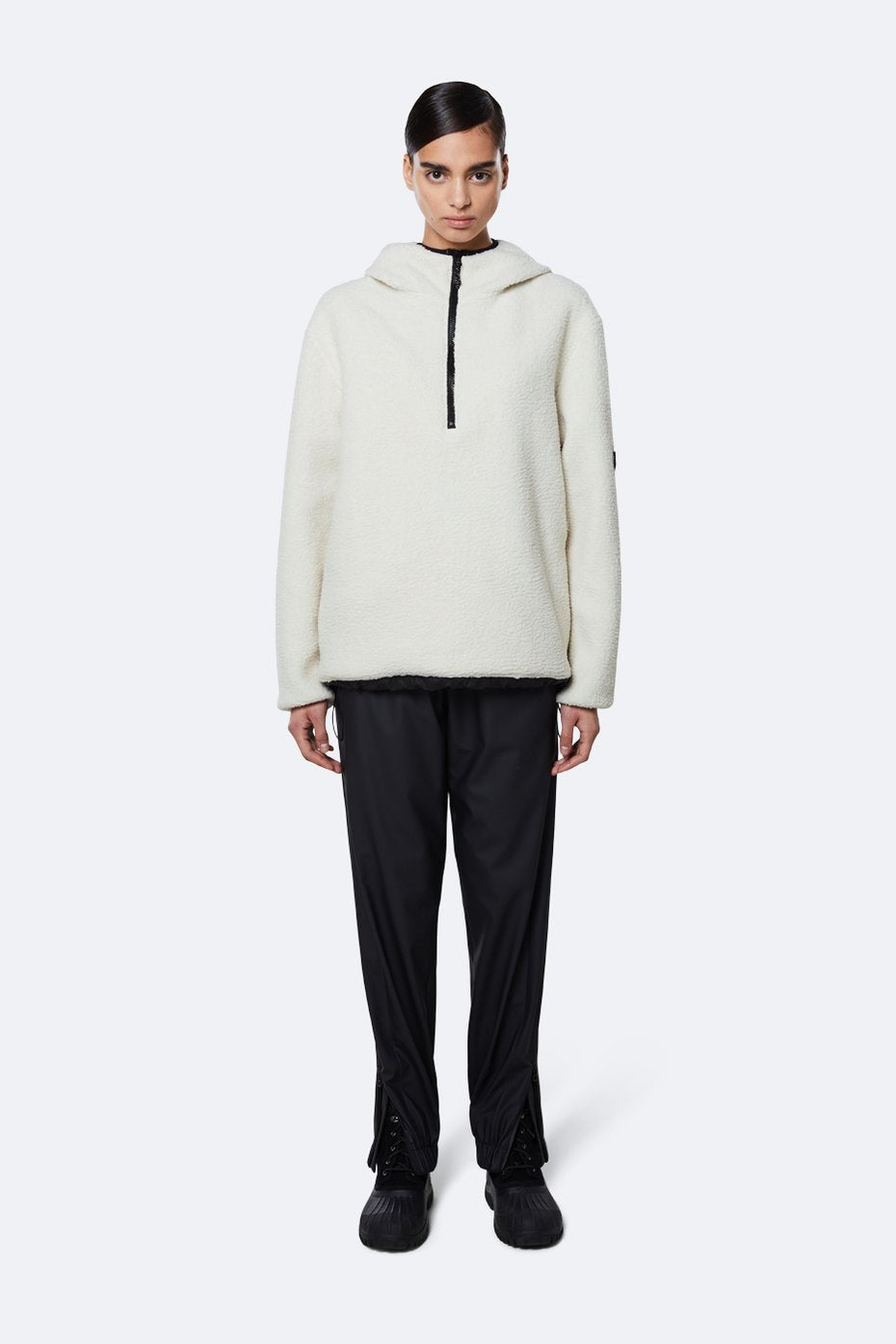 Fleece Pullover Hoodie - Off White
