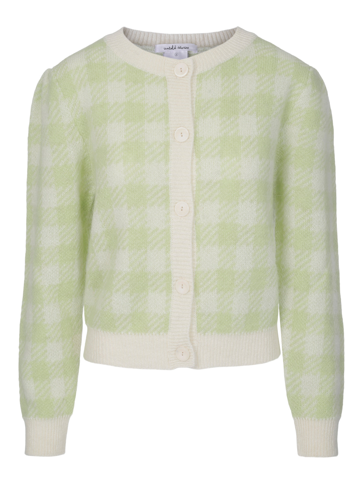 Florie Jacquard Cardigan - Lime Cream